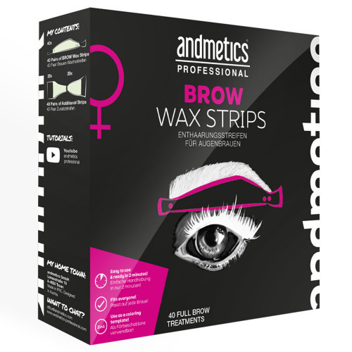 andmetics Brow Wax Strips Woman 40 Stück