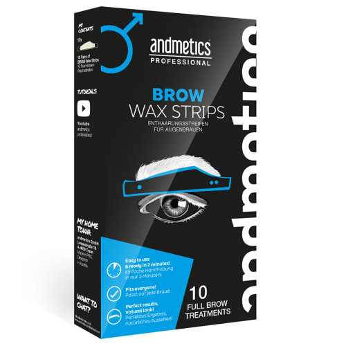 andmetics Brow Wax Strips Men 10 Stück