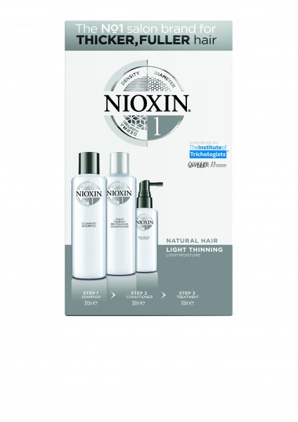 NIOXIN 3-Stufen-System Starter-Set 1 für naturbelassenes Haar - dezent dünner werdendes Haar